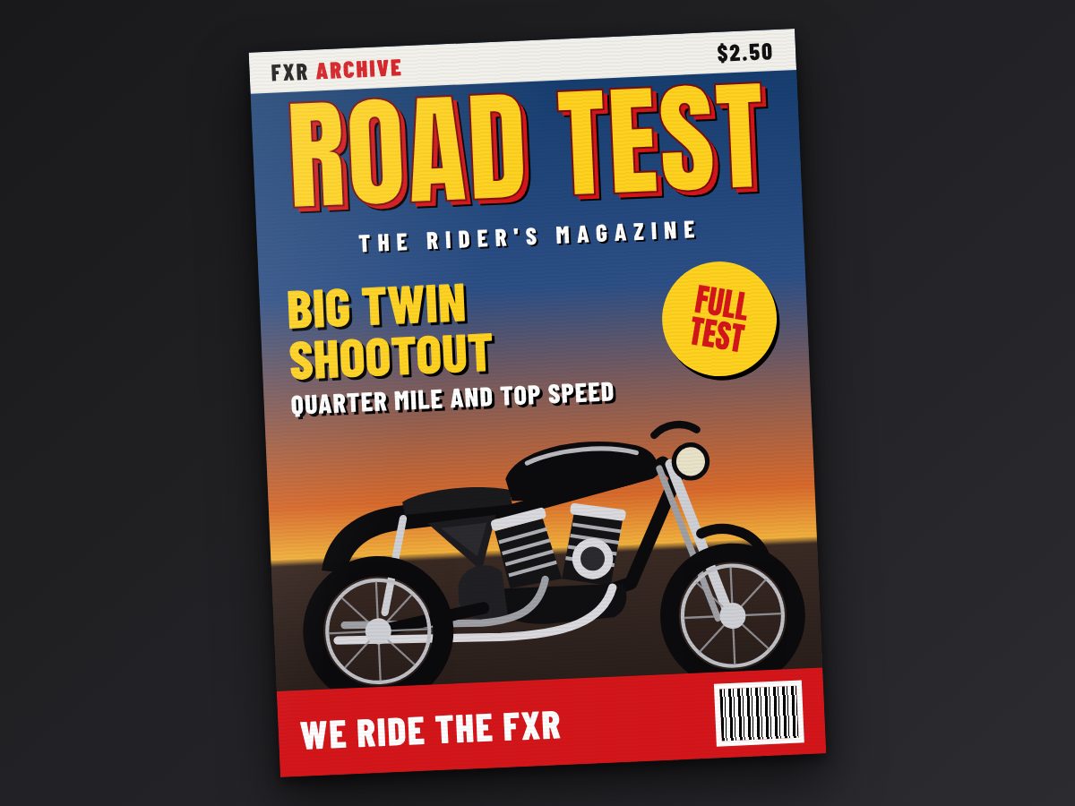 Illustrated 1980s-style magazine cover titled Road Test